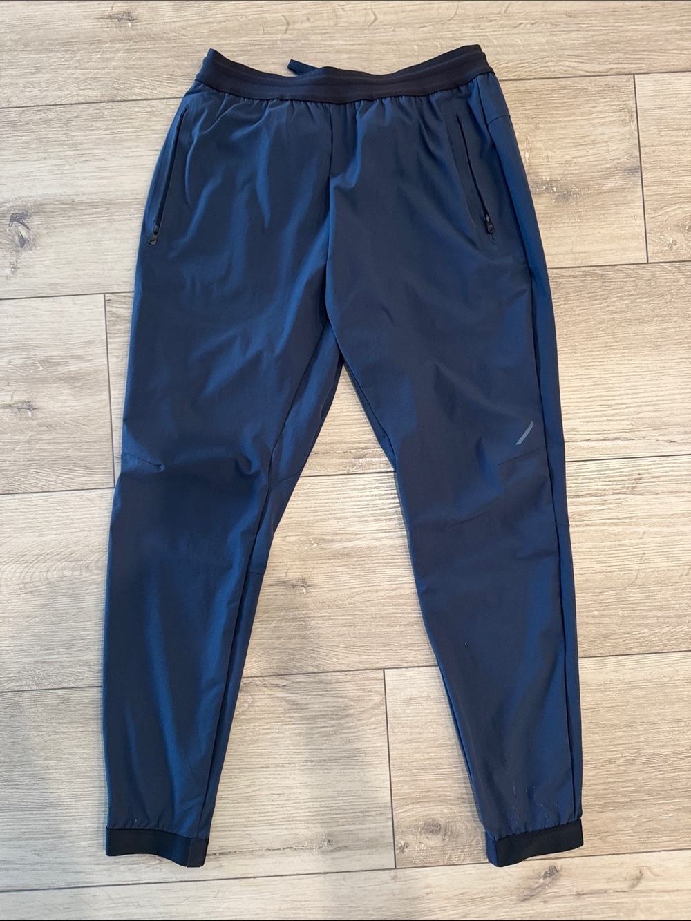 Men's Navy Athletic Jogger Pants with Zip Pockets